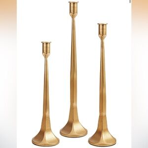 Anthropologie Gold Candle Holders